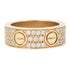CARTIER Love Ring Diamond Paved 18K Yellow Gold US 5.75 Cartier#51