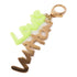 LOUIS VUITTON LV Bijou Sac Graffiti Key Ring M65766 PVC/Gold Plated Green/Gold