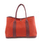 HERMES PHW Garden Party PM Tote Shoulder Bag Canvas Red