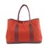 HERMES PHW Garden Party PM Tote Shoulder Bag Canvas Red