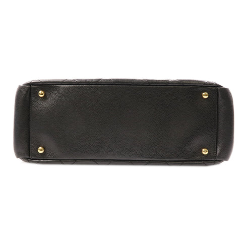 CHANEL CC GHW Hand Bag Shoulder Bag Calfskin Leather Black