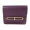 HERMES GHW Rouis Slim Wallet Evercolor Leather Stamp U Cassis Purple