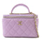 CHANEL GHW Vanity Case 2Way Shoulder Bag Lambskin Leather