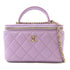 CHANEL GHW Vanity Case 2Way Shoulder Bag Lambskin Leather
