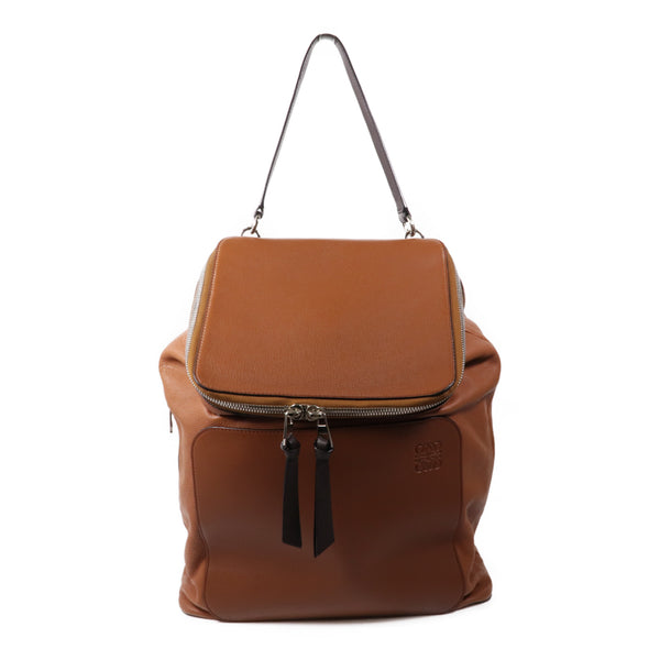 LOEWE SHW Backpack Calfskin Leather Brown