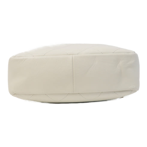 CHANEL Quilted CC GHW Chain Shoulder Bag AS2985 Lambskin Leather White