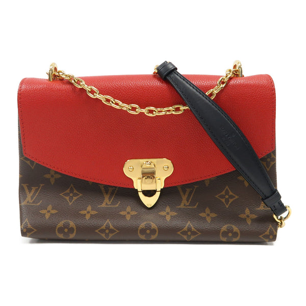 LOUIS VUITTON LV GHW Saint Placide Chain Shoulder Bag M43713 Monogram Brown/Red v1