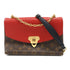 LOUIS VUITTON LV GHW Saint Placide Chain Shoulder Bag M43713 Monogram Brown/Red v1