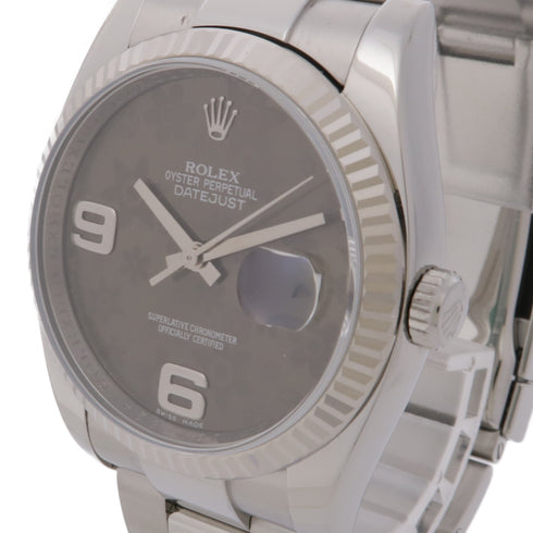 ROLEX Datejust 36mm 116234 Automatic Watch Stainless Steel/18K White Gold Grey