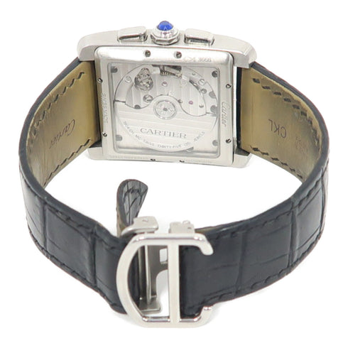 CARTIER Tank MC Chronograph Automatic Watch W5330007 Steel White