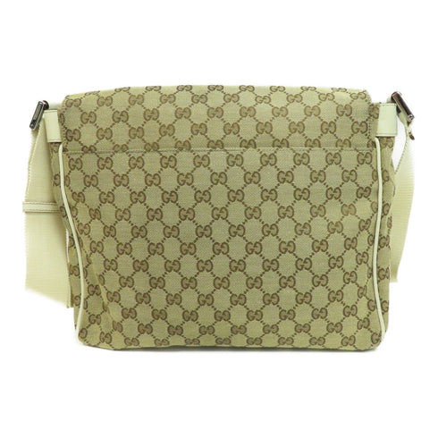 GUCCI SHW Shoulder Bag Canvas 146236 Brown/Ivory White