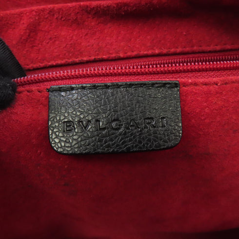 BVLGARI SHW Shoulder Bag Calfskin Leather Black