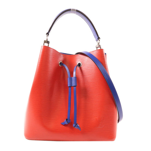 LOUIS VUITTON LV SHW NeoNoe MM 2 Way Shoulder Bag Handbag M54365 Epi Blue/Red