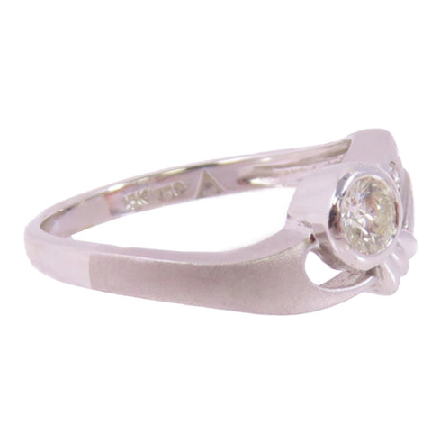 Fine Jewelry Diamond Ring US#6 18K White Gold