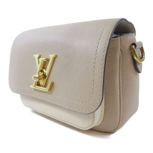 LOUIS VUITTON LV GHW Lockme Tender 2 Way Shoulder Bag M58554 Calfskin Beige/Blue