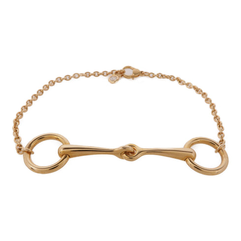 HERMES Filet D'Or Bracelet 18K Pink Gold Diamond