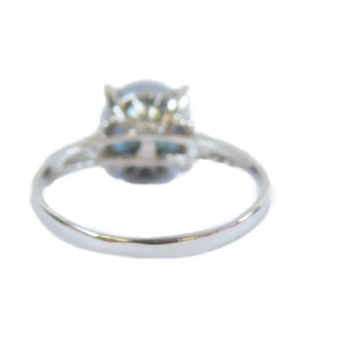 FINE JEWELRY 2.6g Pearl Ring 14K White Gold US#7