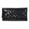 CHANEL Quilted CC SHW Clutch Bag Pouch Patent Leather Black