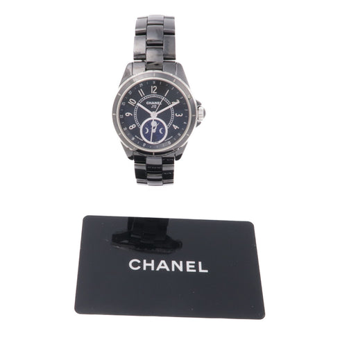 CHANEL CC J12 Automatic Watch H3406 Stainless Steel Black