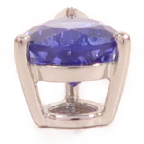 Jewelry 1.5ct Tanzanite 0.02ct Diamond Pendant Top 6.4g PT950 Platinum