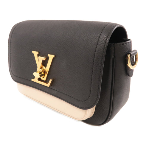 LOUIS VUITTON LV GHW Lockme Tender 2 Way Bag M58557 Calfskin Leather Black/White