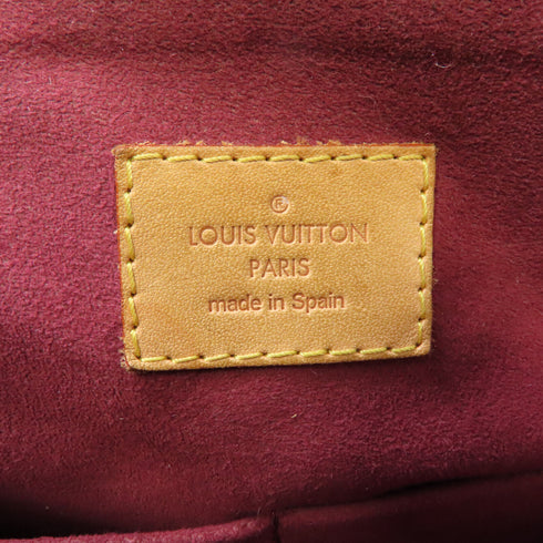 LOUIS VUITTON LV GHW Pallas MM 2 Way Shoulder Bag M40906 Monogram Brown Red