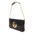 Tory Burch GHW Reva Clutch Chain Shoulder Bag Calfskin Leather Black