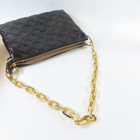 LOUIS VUITTON LV GHW Coussin PM 2 Way Shoulder Handbag M57790 Lambskin Black