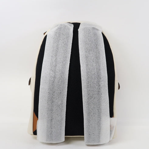 FENDI SHW Backpack Rucksack 7VZ053 AFBD Canvas Leather White Brown