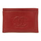 CHANEL CC Card case Calfskin Leather Red
