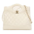 CHANEL CC GHW Chanel 31 2 Way Shoulder Bag Handbag AS4133 Lambskin Leather White