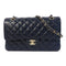 CHANEL Quilted CC GHW Classic 25 Chain Shoulder Bag Lambskin Leather Blue