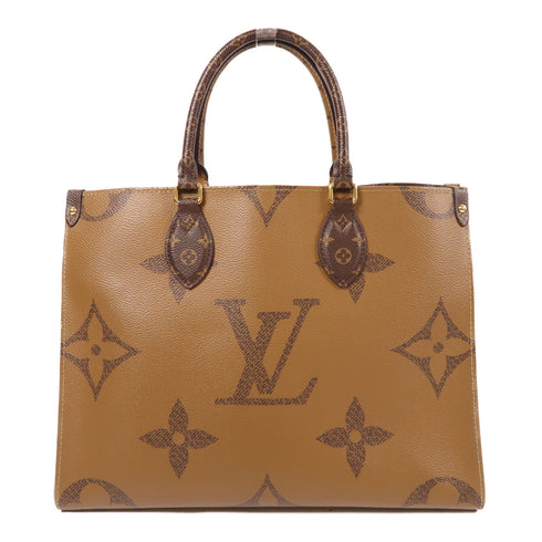 LOUIS VUITTON LV GHW On The Go MM 2 Way Shoulder Bag M45321 Monogram Giant Brown