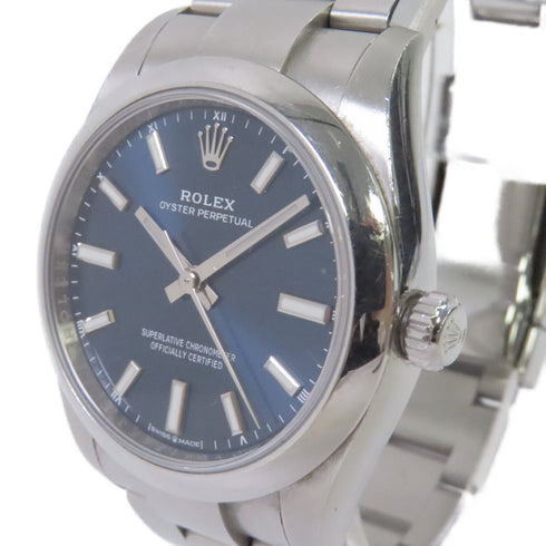 ROLEX Oyster Perepetual Automatic Watch Silver Stainless Steel 124200 Dark-Blue