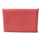 HERMES PHW Calvi Card Holder Evercolor Leather Rose Lipstick