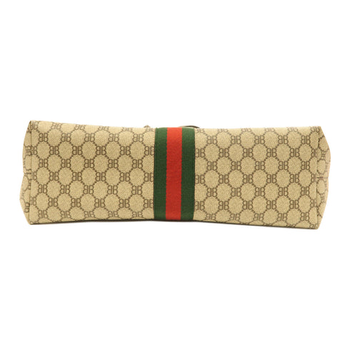 BALENCIAGA GHW Balenciaga X Gucci Tote Handbag 680125 Coated Canvas Brown