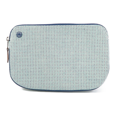 HERMES PHW Echappee Pouch Fabric Blue/Green