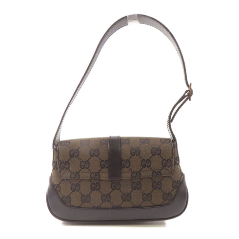 Gucci GG Tote Bag PVC Coated Canvas/Calfskin Leather Brown/Black