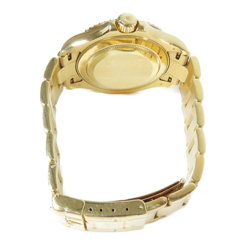 ROLEX Yacht Master Automatic Watch #16628 18K Yellow Gold Navy