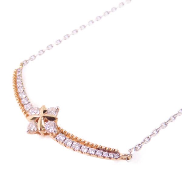 Jewelry SHW 0.282ct Diamond Necklace 18K White Gold 18K Rose Gold