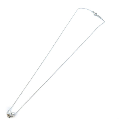 TIFFANY&CO 3P Diamond Heart Necklace PT950 Platinum