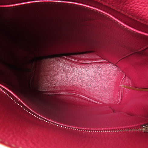 HERMES PHW So Kelly Handbag Shoulder Bag Togo Leather Ruby Red