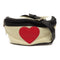 MOSCHINO SHW Waist Bag Canvas White Black Red