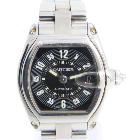 CARTIER Roadster Automatic Watch 2510 Stainless Steel Black
