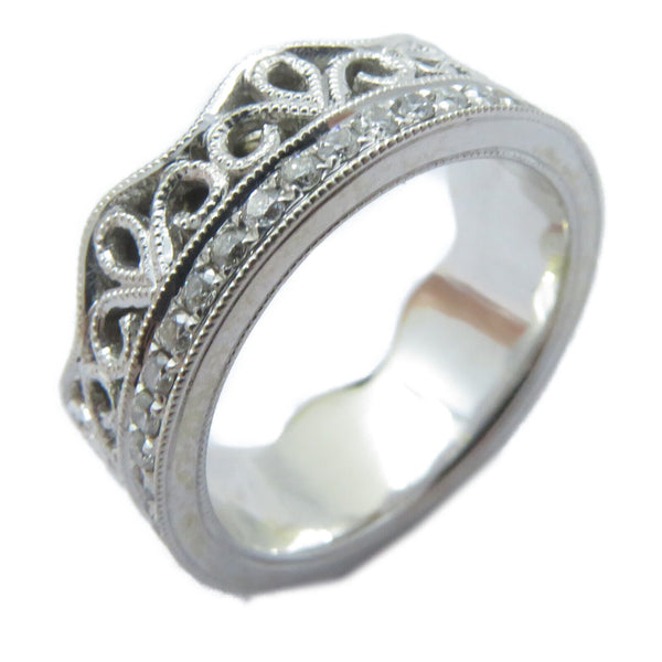 FINE JEWELRY Diamond Ring 18K White Gold US#3.5