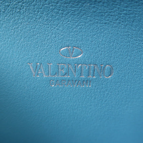 Valentino Long Wallet Leather Blue White PW2P0645YDW
