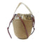 Chloe GHW Woody Basket 2 Way Bag CHC 22SS381G55101 Calfskin Raffia Canvas Beige