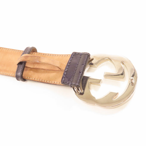 GUCCI GG SHW Belt 114984 PVC Blue