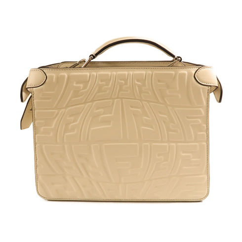 FENDI SHW Peekaboo 2Way Shoulder Handbag Calfskin Leather 7VA530 White