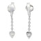 CARTIER Diamond Mon Amour Dangle Heart Earrings 18K White Gold
